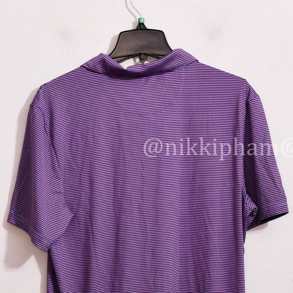 Kirkland Signature PURPLE STRIPE Men’s Performance Polo - Picture 5 of 7